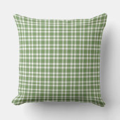 Green White Plaid Pattern クッション (正面)