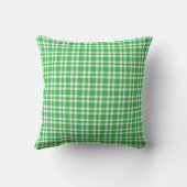 Green White Plaid Pattern クッション (裏面)