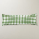 Green White Plaid Pattern ボディピロー (裏面)