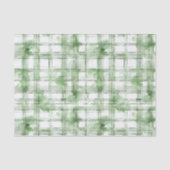 Green White Plaid Stripes Birthday 薄葉紙 (正面)
