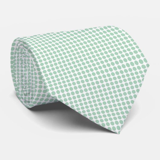 Green White Polka Dots ネクタイ (ロール)