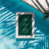 Green & White Striped Last Swing Before the Ring 招待状