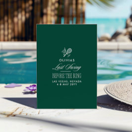 Green & White Striped Last Swing Before the Ring 招待状