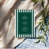 Green & White Striped Last Swing Before the Ring 招待状