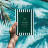 Green & White Striped Last Swing Before the Ring 招待状