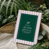 Green & White Striped Last Swing Before the Ring 招待状