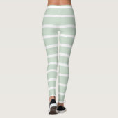Green & White Striped Leggings  レギンス (裏面)