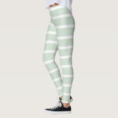 Green & White Striped Leggings  レギンス (左)