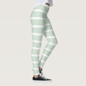 Green & White Striped Leggings  レギンス (右)