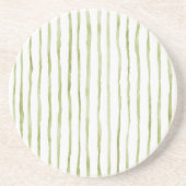 Green White Stripes コースター (正面)