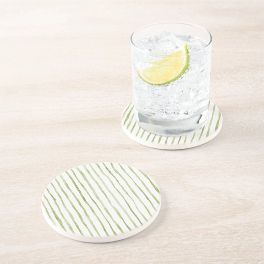 Green White Stripes コースター (側面)