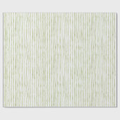 Green White Stripes Wedding ラッピングペーパー (フラット)