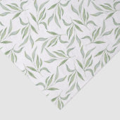 Green & White Watercolor Leaves Botanical Pattern 薄葉紙 (詳細)
