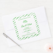 Green White Word Cloud Frame製品ラベルハート スクエアシール (封筒)