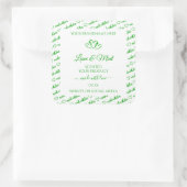 Green White Word Cloud Frame製品ラベルハート スクエアシール (バッグ)