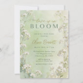Green Wildflower Bridal Shower Invitation 招待状 (正面)