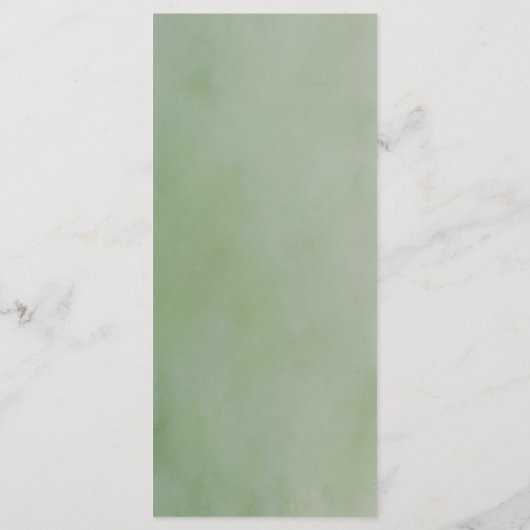 Green Wildflower Bridal Shower Menu メニュー (裏面)