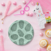 Green Winter Pinecones ペーパープレート (パーティー)