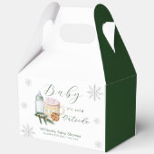 Green Winter Snowflake S'more Cookie Baby Shower  フェイバーボックス (裏面)