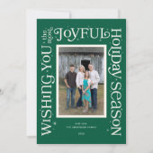 Green Wishing You the Most Joyful Season シーズンカード (正面)