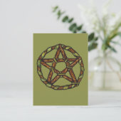 Green Witch Pagan Pentacle Nature Wicca            ポストカード (スタンド正面)