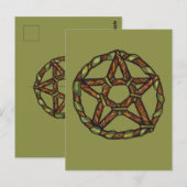 Green Witch Pagan Pentacle Nature Wicca            ポストカード (正面/裏面)