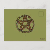 Green Witch Pagan Pentacle Nature Wicca            ポストカード (裏面)