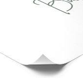 Green Woodland Adventure Baby Shower Welcome Sign フォトプリント (角)