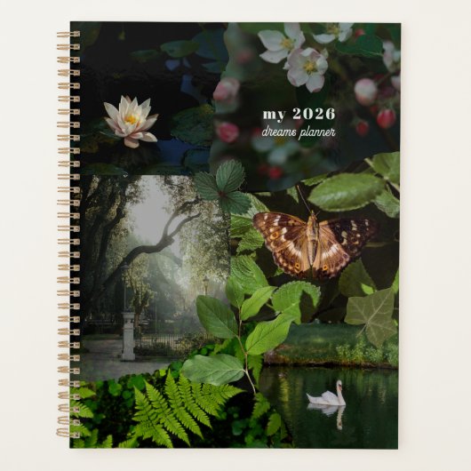 Green Woodland Dreams Collage Planner プランナー手帳 (正面)