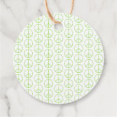 Green World Peace Sign Groovy Love Symbol フェイバータグ (裏面)