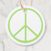 Green World Peace Sign Groovy Love Symbol フェイバータグ (正面)
