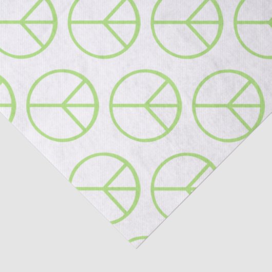 Green World Peace Sign Groovy Love Symbol 薄葉紙 (詳細)