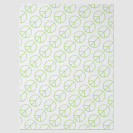 Green World Peace Sign Groovy Love Symbol 薄葉紙