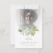 Green Wreath Photo Funeral Service Dear Ones (正面)