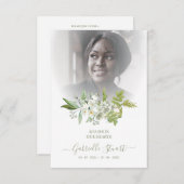 Green Wreath Photo Funeral Service Dear Ones (正面/裏面)