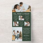 Green Year In Review 3つ折カード オールインワン招待状 (内側)