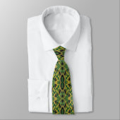 Green Yellow Alligator Crocodile Dragon Leather ネクタイ (タイ)