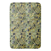 Green Yellow Alligator Crocodile Dragon Leather バスマット (正面縦)