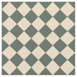 Green Yellow Checker Diamond Pattern ファブリック