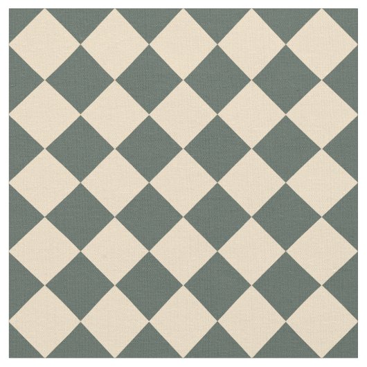 Green Yellow Checker Diamond Pattern ファブリック (クローズアップ)