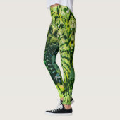  Green Yellow Fractal Art Leggings レギンス (左)