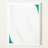 Green & Yellow Modern Pattern with Custom Sign プランナー手帳 (裏面)