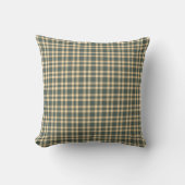 Green Yellow Plaid Pattern クッション (正面)