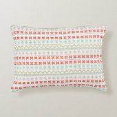 Green-Yellow-Red Pixel knit Pattern アクセントクッション (正面)