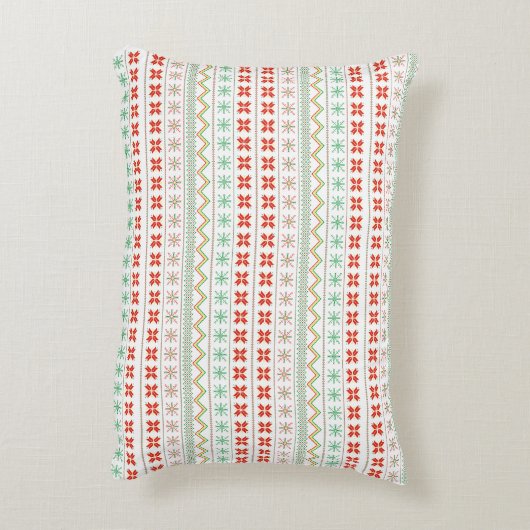 Green-Yellow-Red Pixel knit Pattern アクセントクッション (裏面(縦))