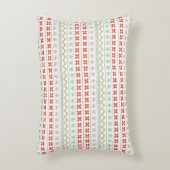 Green-Yellow-Red Pixel knit Pattern アクセントクッション (正面(垂直))