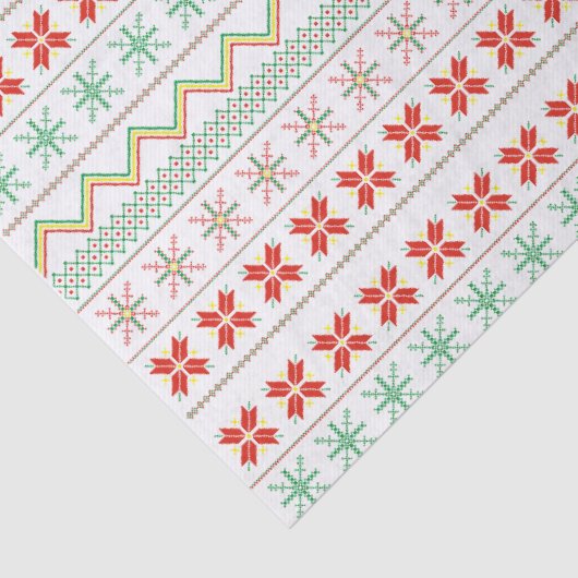 Green-Yellow-Red Pixel knit Pattern 薄葉紙 (詳細)