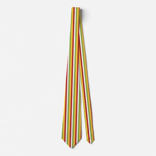 Green Yellow Red Stripes ネクタイ (正面)
