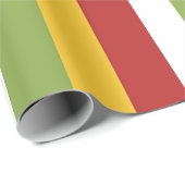Green Yellow Red Stripes ラッピングペーパー (ロールコーナー)