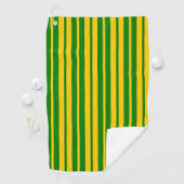 Green Yellow Stylish Stripes Pattern Design  ゴルフタオル (インサイチュ)